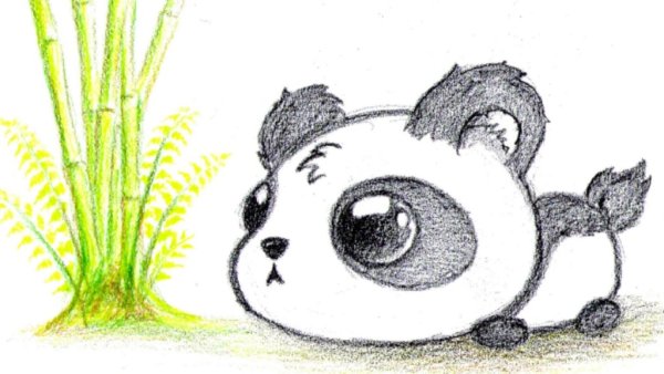 Панда рисунок