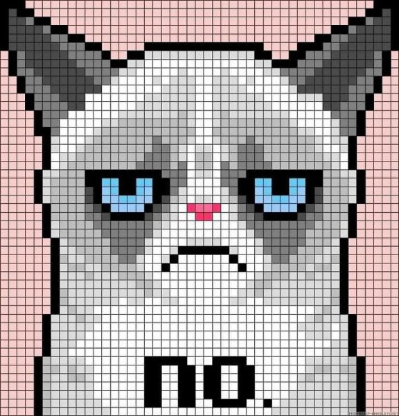 Рисование по клеточкам кошечка