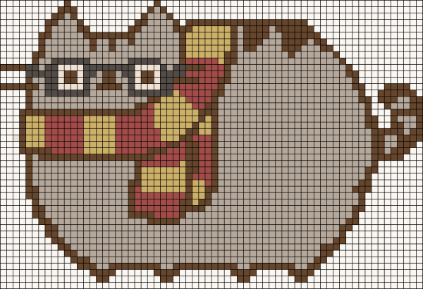 Кот Пушин схема вышивки