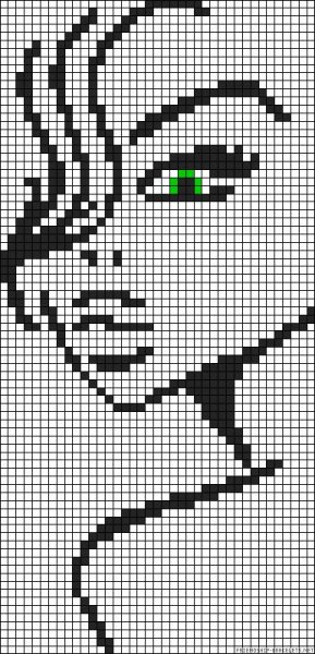 Рисунки по клеточкам сложные девочки