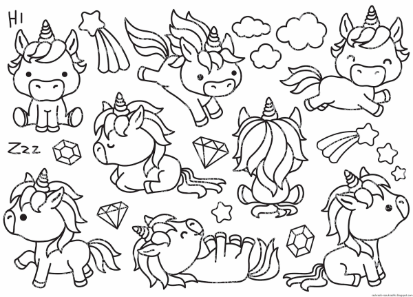 Раскраски много на одном листе