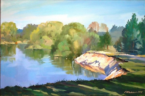 Этюдная живопись река