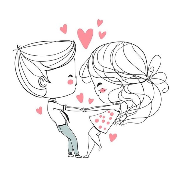 Валентинки для срисовки