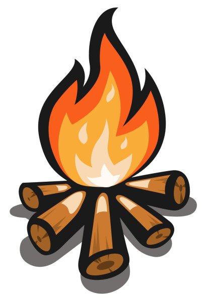 Костер мультяшный