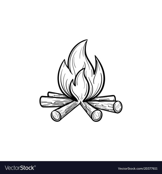 Костер эскиз тату