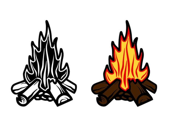 Костер рисунок
