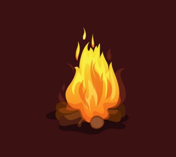 Огонь мультяшный