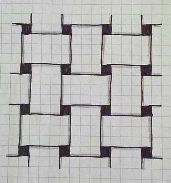 Иллюзии по клеточкам в тетради