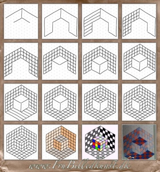 Красивые геометрические фигуры по клеточкам