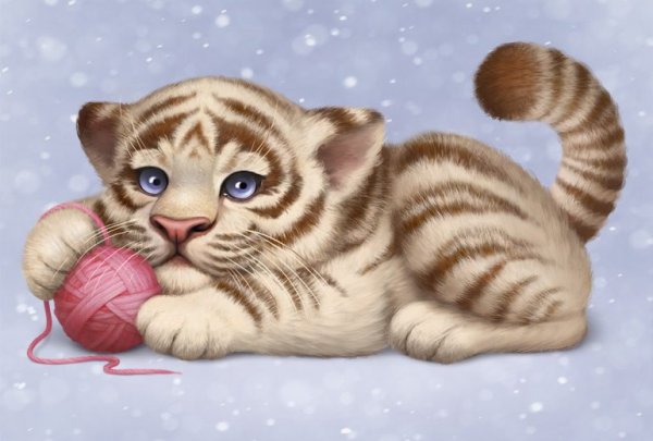 Милые мультяшные тигрята