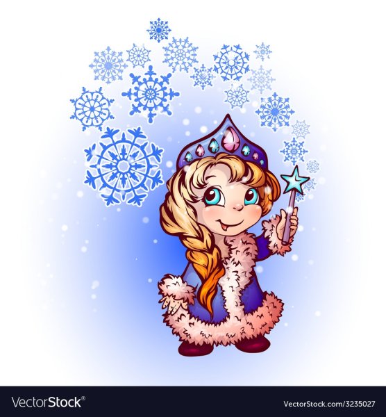 Новогодние Снегурочки мультяшный