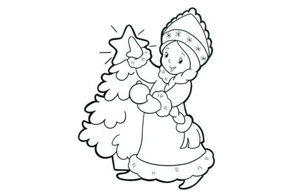 Зимняя раскраска