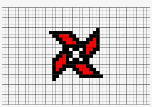 Рисование по клеточкам оружие