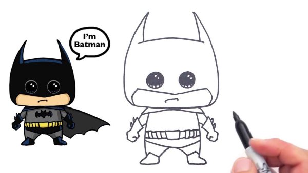 Бэтмен нарисовать легко