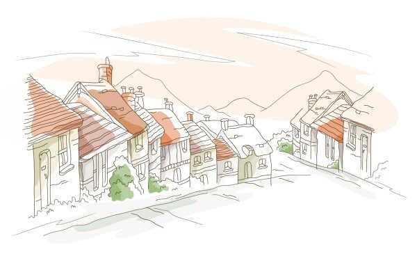 Город нарисовать небольшой