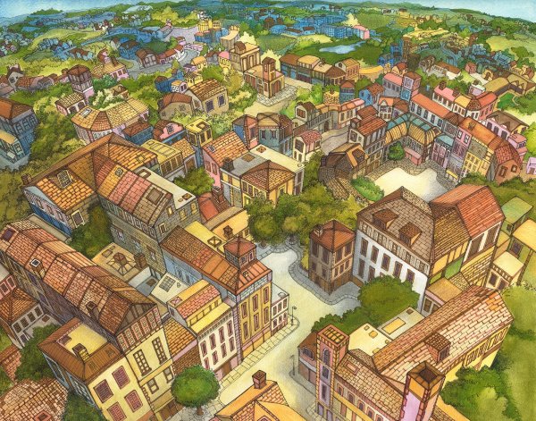 Город нарисовать небольшой