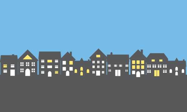 Силуэты домов для детей