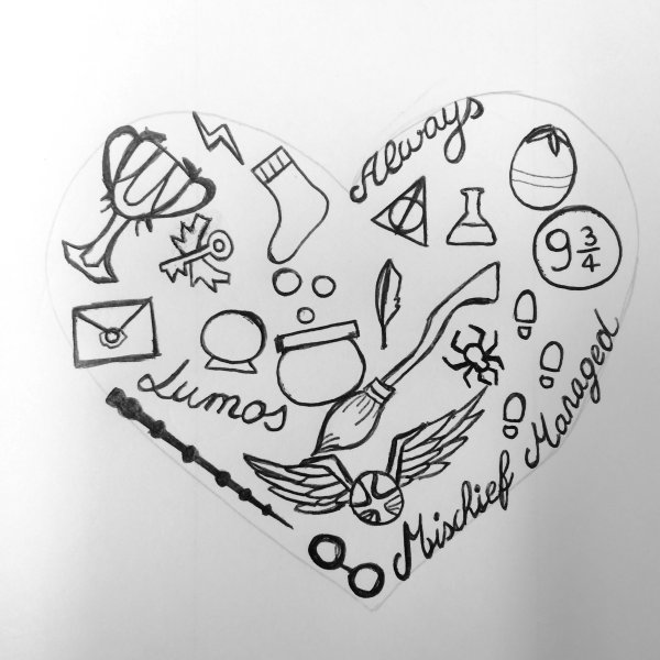 Рисунки по теме Гарри Поттер для срисовки