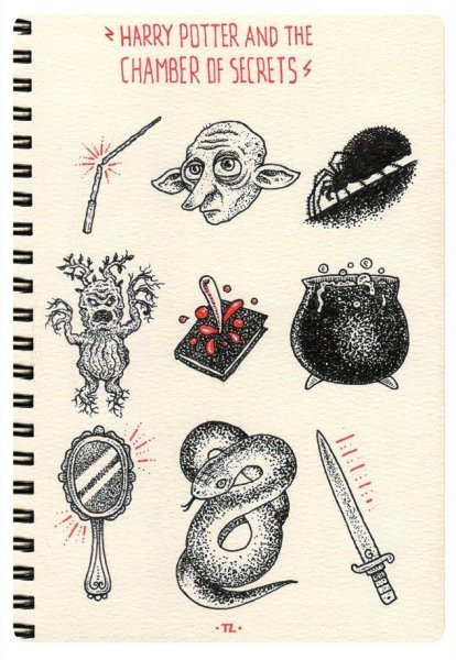 Рисунки для скетчбука из фильма Гарри Поттер