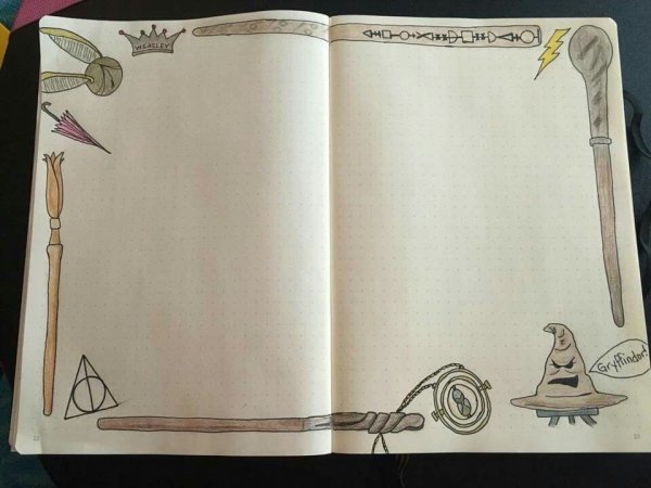 Скетчбук Гарри Поттер идеи