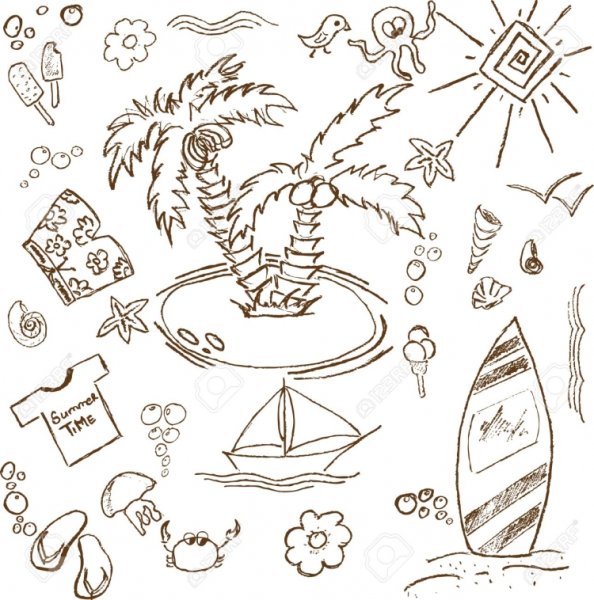 Маленькие рисуночки лето