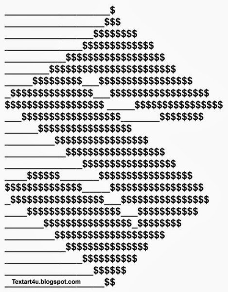 Рисунки с помощью символов клавиатуры