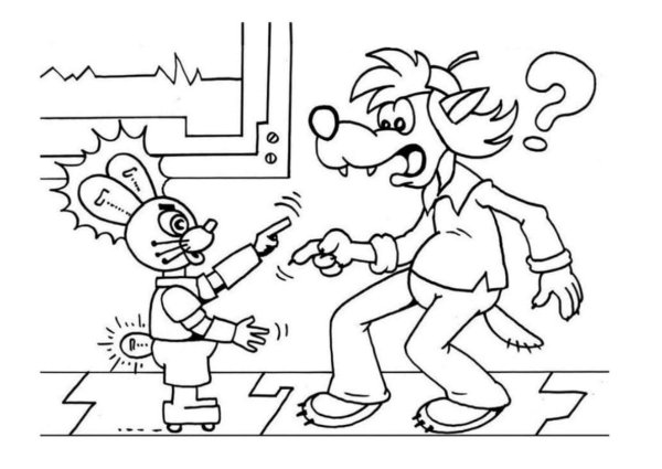 Раскраска "ну, погоди!"