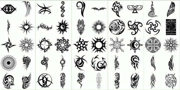 Маленькие узоры для тату