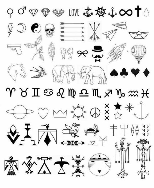 Эскиз маленькой тату