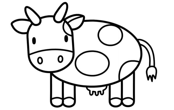 Коровка раскраска для детей