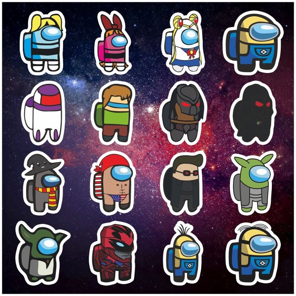 Наклейки амонг us