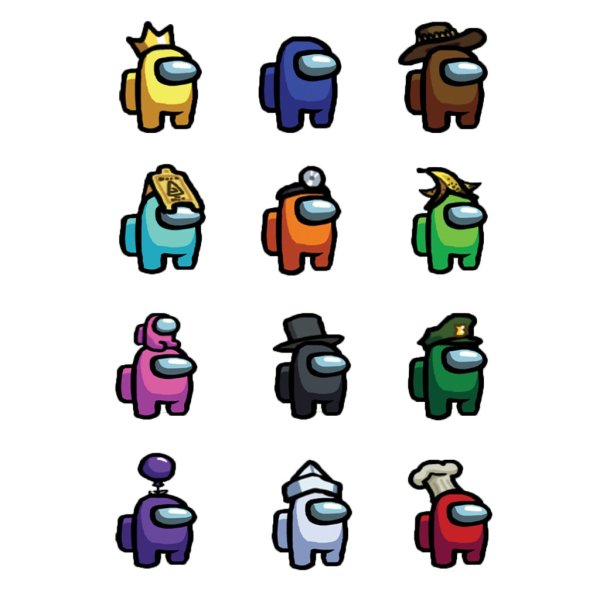 Наклейки амонг АС