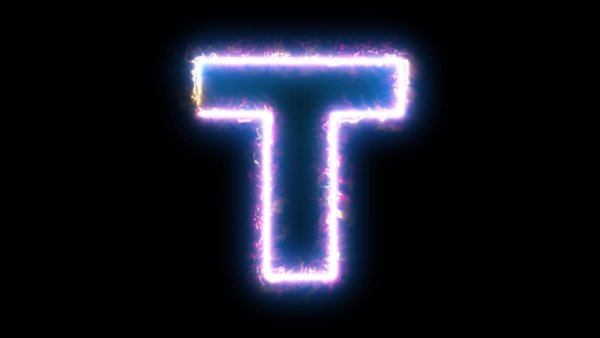 Неоновая буква t