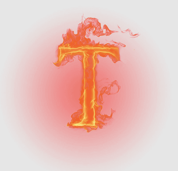 Горящая буква т