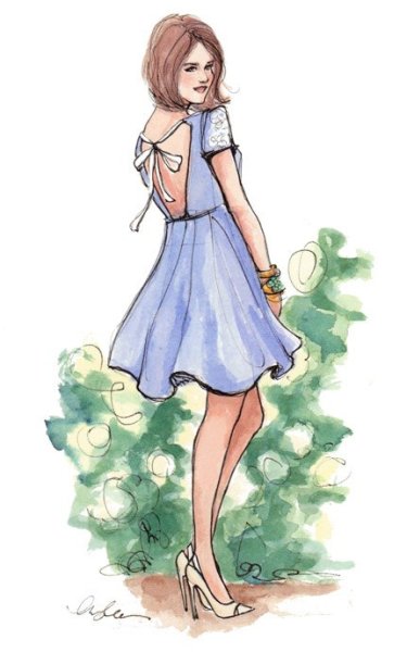 Модные платья для детей рисования