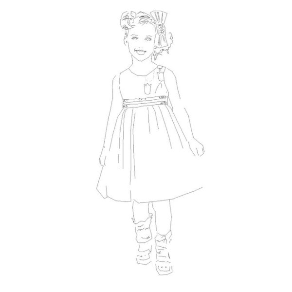 Модные платья для детей рисования