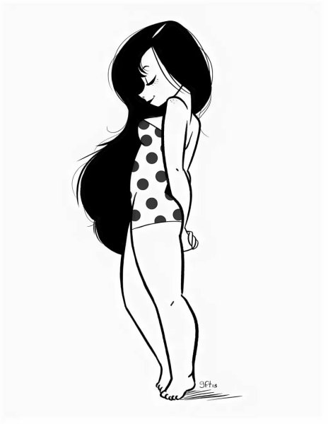 Девочка мультяшная на прозрачном фоне