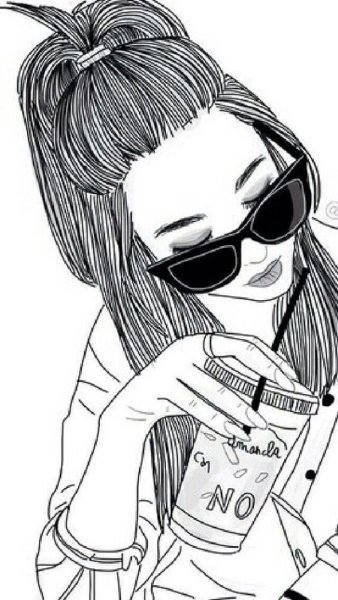 Рисунки для срисовки девочки