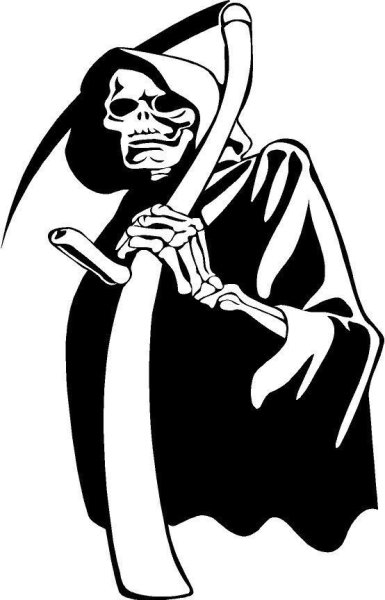 Смерть с косой силуэт