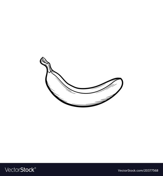 Раскраска банан в маленьком формате