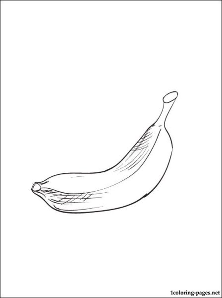 Банан раскраска маленький