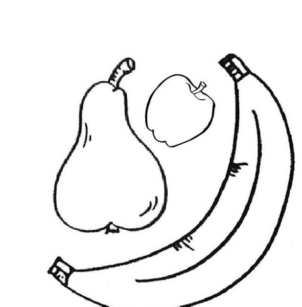 Раскраски фрукты средняя группа