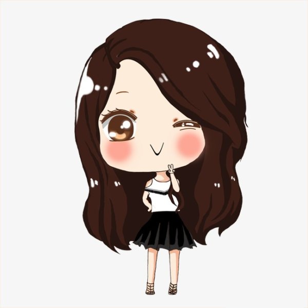 Мультяшные девочки с темными волосами