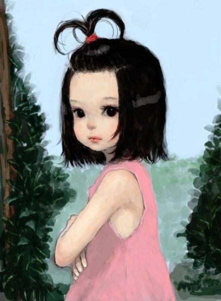 Мультяшная девочка с Корэ