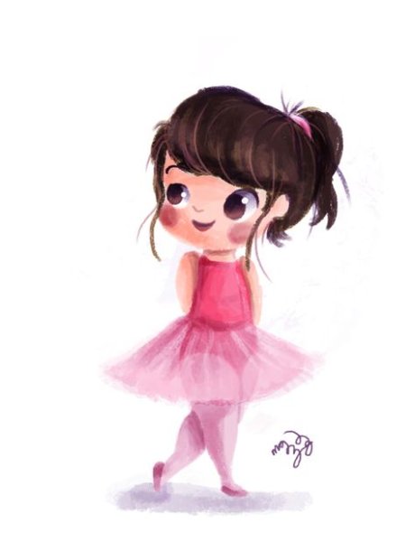 Маленькая девочка мультяшная