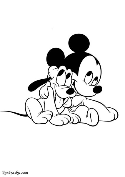 Раскраска микимаус Дисней герои