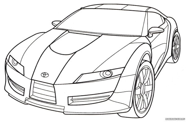 Раскраска Тойота Супра