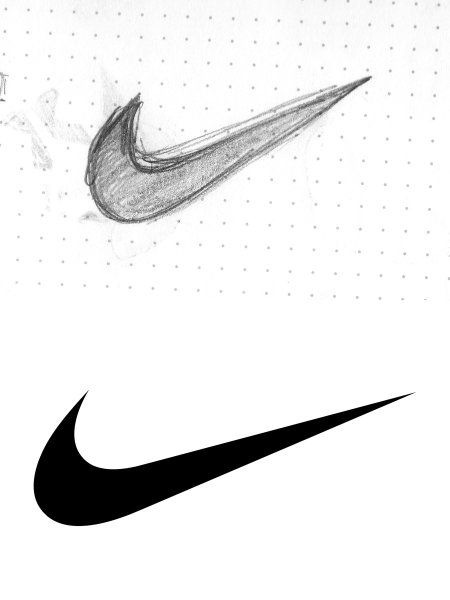 Swoosh Nike чертеж