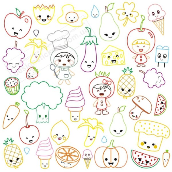 Маленькие раскраски для наклеек