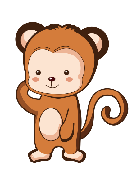 Нарисовать милую обезьяну